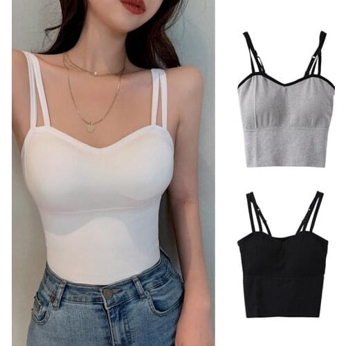 Women Tops Black White Gray Summer Women Sexy Sleeveless Crop Top Fashion Short Slim Tank Tops Femme 2021 Hot Sale Camisole