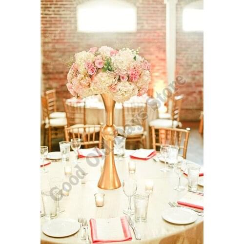 Gold Metal Flower Vase Table Cenerpiece Wedding Decoration 10pcs/lot