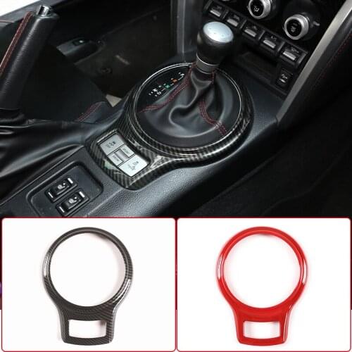 1PC For Toyota 86/Subaru BRZ 2012-2020 ABS Carbon Fiber/Red Car Console Gear Shift Panel Frame Decoration Cover Trim Accessories