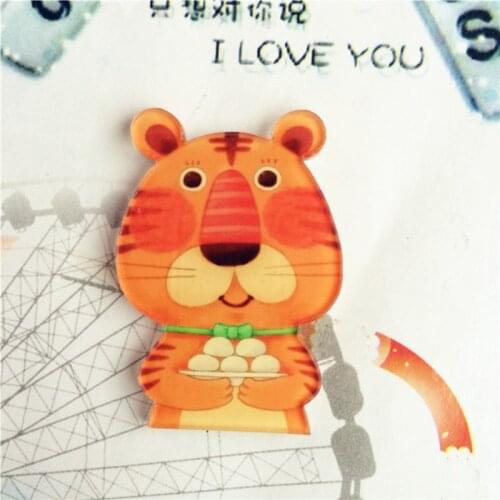 100 Pieces/Lot Acrylic Brooches Badges Backpack Jewelry Kitten Piggy Bear Lion Rabbit Tiger Cat Animal Accessories Corsages