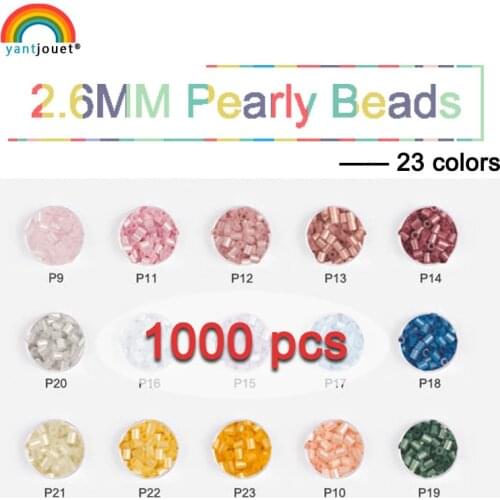 2.6mm 1000pcs Yant Jouet Pearly Beads 23colors Shiny Beads kid hama perler beads diy Puzzles high quality Handmade gift toy