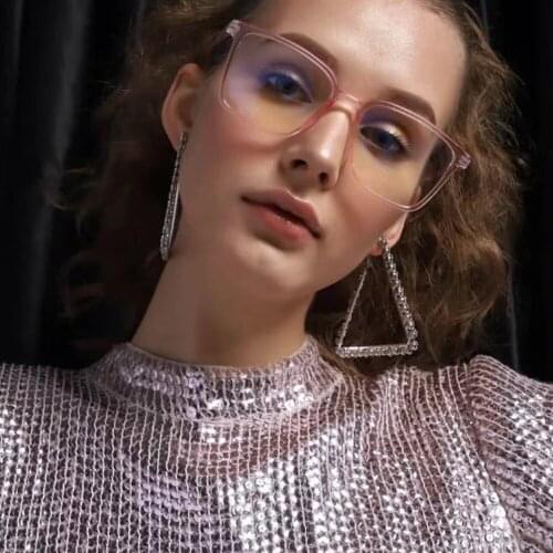 2021 Ladies Luxury Rhinestone Triangle Earrings Temperament Super Flash Earrings Dangling Earrings Wedding Party Jewelry