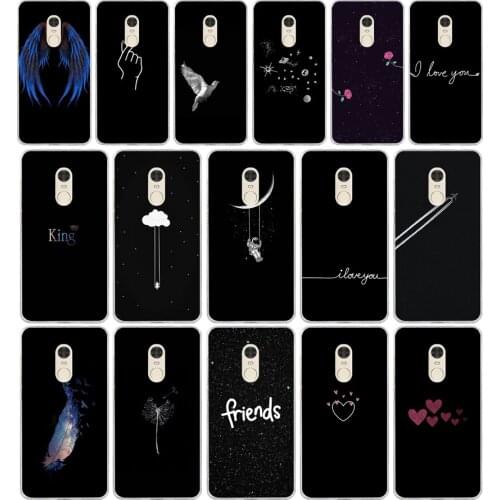 45AA Line Art Face Abstract Pattern gift Soft Silicone Tpu Cover phone Case for Xiaomi Redmi 4A 4x Note 4 4x case