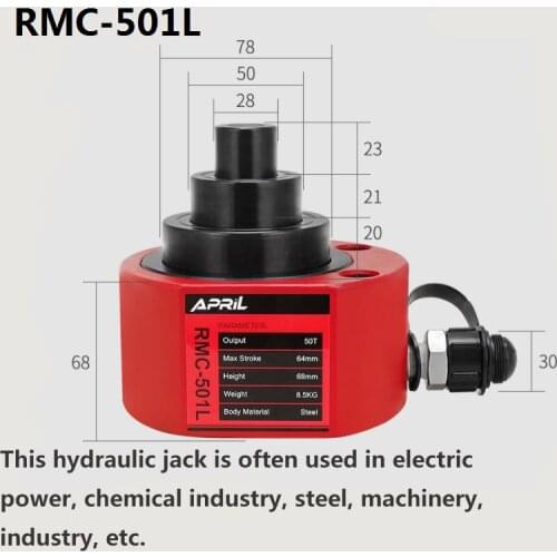 50Tons Multi Section Hydraulic Jack Hydraulic Cylinder Used Working Hydraulic Equipment Such Electric Power Chemical Industry