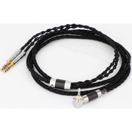 8 Core Headphone Earphone Cable For Denon AH-D600 D7100 Hifiman Sundara Ananda HE1000se HE6se he400i he400se Arya