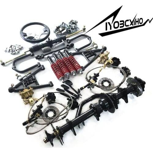 Accessories For ATV Motor, Front Suspension parts with steering system,Differential Rear Axle with Front and rear Brake System