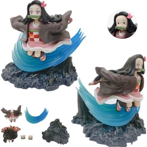 Anime Demon Slayer Kimetsu no Yaiba figure Kamado Tanjirou Action Figure Agatsuma Zenitsu Nezuko Warrior PVC Model Toys