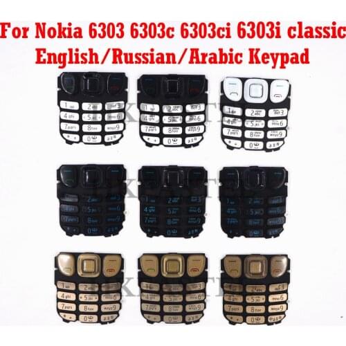 HKFASTEL For Nokia 6303c 6303 classic 6303ci 6303i classic keyboard Brand new Original English / Russian /Arabic/Chinese Keypad