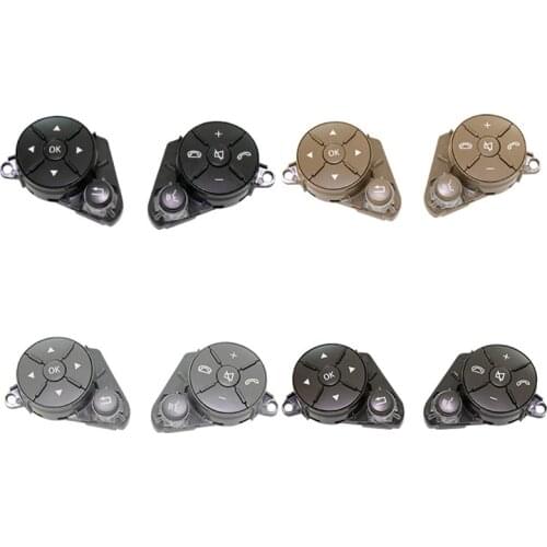 1 Pair for Mercedes Benz W204 W212 X204 2008-2015 Car Steering Wheel Switch Control Button Decoration Cover Accessories