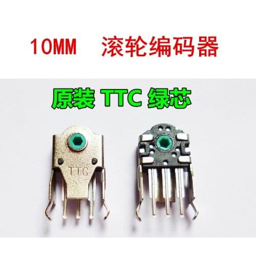 Pack of 2 Mouse scroll wheel encoder for logitech G PRO G102 G203 10mm green core encoder
