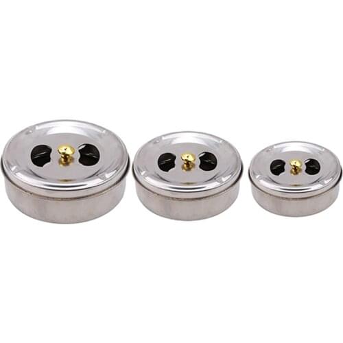 Creative Home New Practical Smoking Accessories Stainless Steel Ashtray Lid Rotation Fully Enclosed Home Gadgets