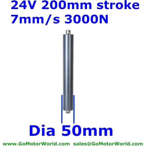 24V DC 7mm/s speed 200mm 8inch stroke 3000N 300KG 660LBSload tubular linear motor in line DC linear actuator LA18 hot sell