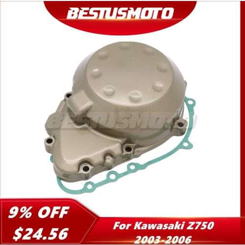 Motorcycle Aluminum Left Engine Stator Cover Crankcase w/ Gasket For Kawasaki Z750 Z750S 2003-2006 2004 2005