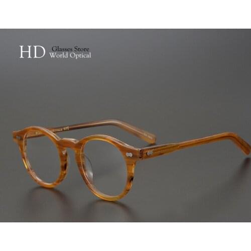 High Quality MILTZEN Retro Round Eyeglasses For Mens And Womens Myopia Prescription Lens Glasses Frame Acetate Optical Eyewear