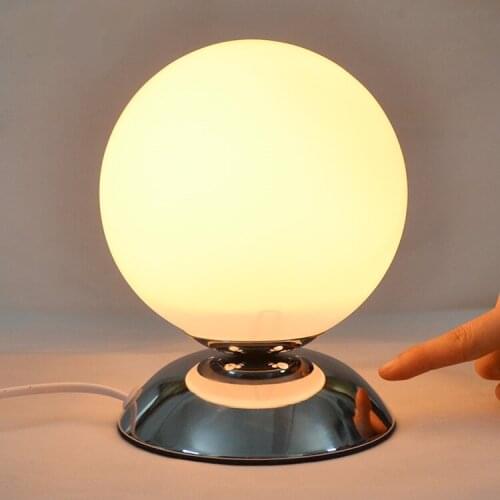 Single LED table lights NEW Glass round table lamps bedroom bedside study convenient modern simple creative white FG816