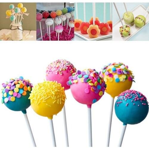 100/200/300pcs 10cm Lollipop Stick Food-Grade Plastic Pop Sucker Sticks Cake Pop Sticks For Lollypop Candy Chocolate Sugar Pole