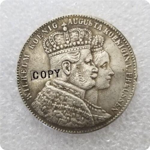 1861 Germany Prussia Thaller Coronation Thaler COPY commemorative coins