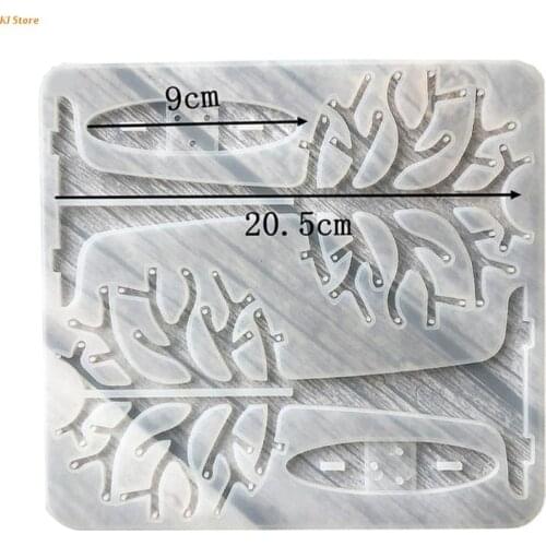 Christmas Tree Earrings Display Shelf Epoxy Resin Mold Pendant Necklace Showing Stand Rack Decorations Silicone Mould DIY Crafts