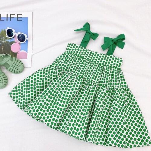 Girls Casual Dress 2021 Summer New Childrens Korea Sleeveless Princess Dress Baby Children Clothes Beach Dress Drop Shipping
