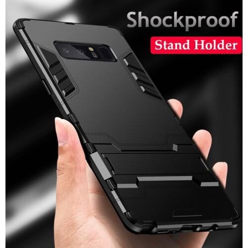 Luxury Shockproof Armor Stand Case For Samsung Galaxy S 10 8 9 Plus Cover Cases For Note8 Note9 S10 Plus Case Cover
