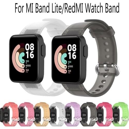 For RedMi Watch Band Transparent Silicone Mi Watch Lite Watch Strap For Xiaomi Mi Watch Lite Replacement Bracelet Wristband