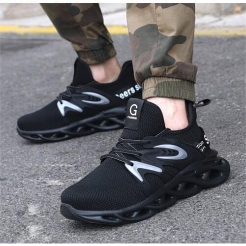 Working Sneakers Men Safety Shoes Work Boots Indestructible Steel Toe Shoes Safety Anti-piercing Security Boots Men Work Shoes