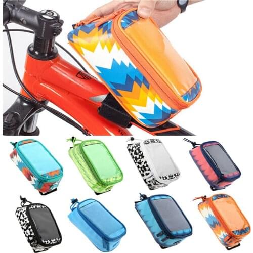 Roswheel Waterproof Bike bag Front Frame Tube Bicycle Bag Mountain mtb Touchscreen Cycling Bag For 4.7 inch bicycle accessories