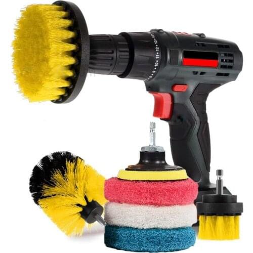 New arrival 7 pcs set Drill Brush And Pad Bundle Set - Drill Attachments For Deep Cleaning - Multi Use Bathroom