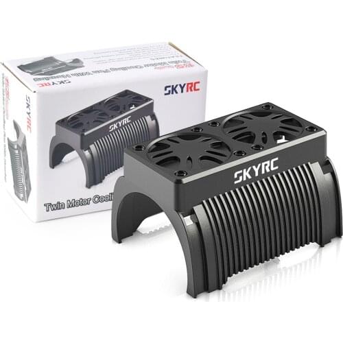 SKYRC Twin Motor Cooling Fan with Housing 55mm Brushless Motor Heatsink for 1/5 Traxxas Arrma RC Car