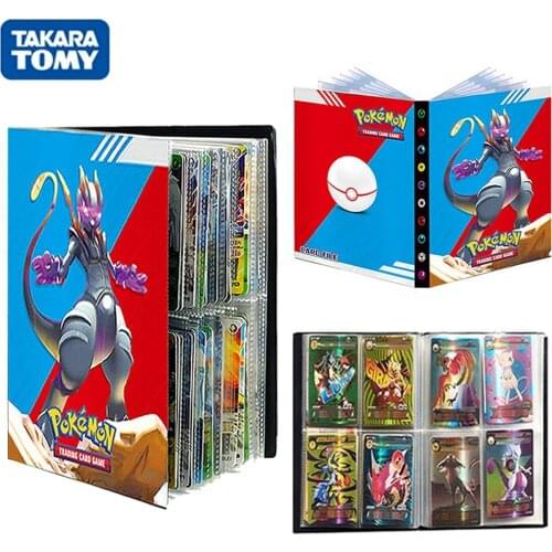 TAKARA TOMY 240Pcs Pokemon Cards Album Book Cartoon Game Card Ex VMAX GX Capacity Collection Folder Anime Cool Binder Kids Toys