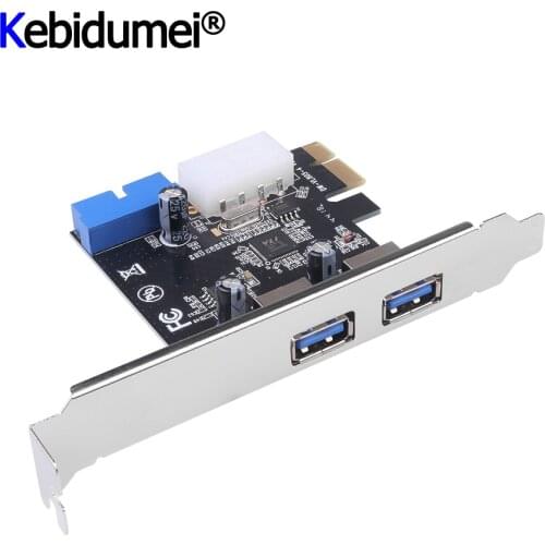 USB Adapter USB 3.0 PCI-E Expansion Card Adapter Portable External 2 Port USB3.0 Hub Internal 20pin Connecter PCI-E Card