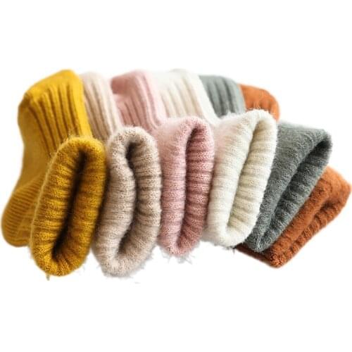 Thicken Baby Kids Socks Autumn Winter Cotton Striped Socks Warm Toddler Boy Girls Floor Socks Children Clothing Accessories