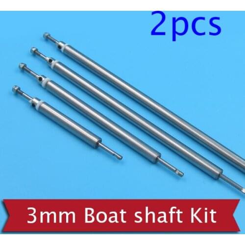 2 Sets RC Boat Shaft 3mm Drive Shaft+Shaft Sleeve with Bearings+Drive Dog+3mm PTFE Gasket+M3 Nut Spare Part for DIY Boat Model