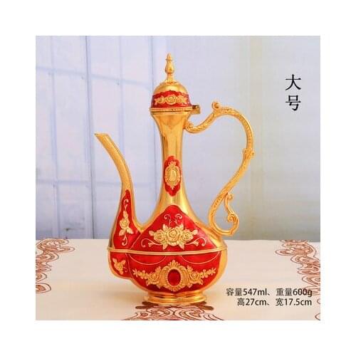Wine pot wedding banquet Festival supplies European Luxury Small metal jug Liquor Distributor for Wedding and Festival Sup