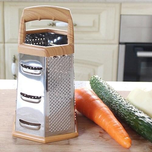 High quality durable and reusable Kitchen Stainless Steel 6-Sided Box Grater Vegetable Cheese Slicer Shredder convenient health