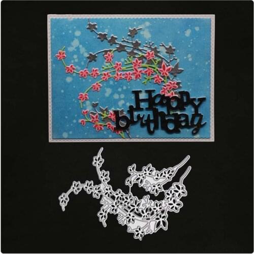 YINISE Metal Cutting Dies For Scrapbooking Stencils Plum Flower Scrapbook CUT DIY Paper Album Card Decoration Embossing Die Cuts