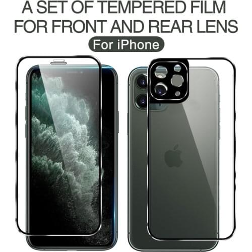 360 Full Cover Lens camera protector Glass For iphone 11 Pro Max Screen Protector on iphone X XS Max XR 11 Glass Back Cover Film