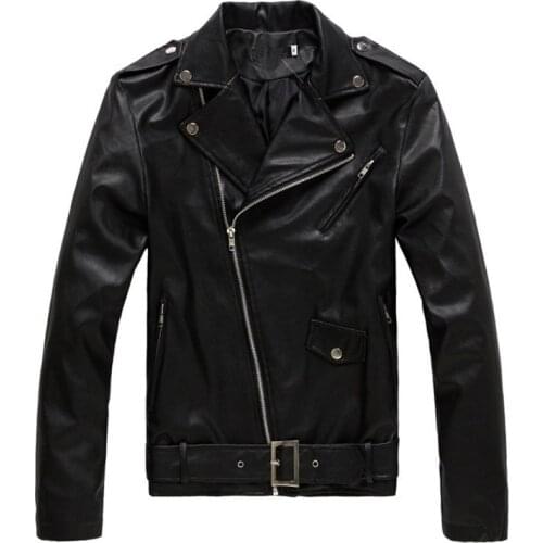YG6047-A1358 2020 spring and autumn new Korean version mens fashionable handsome cool PU leather jacket cheap wholesale