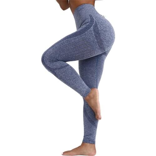 Women Solid Tight Stretchy Sports Cloths Fitness Pants Elastic Slim Fit High Waist Ankle Length Workout Leggings Plus Size