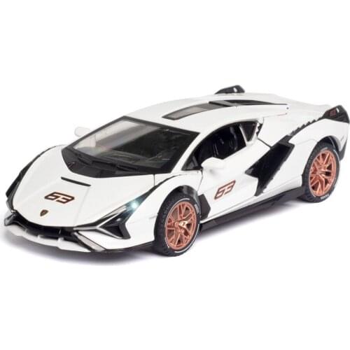 1:32 Lamborghini Sian Flash Car Alloy Sports Car Model Diecast Sound Super Racing Lifting Tail Hot Car Wheel For Children Gifts