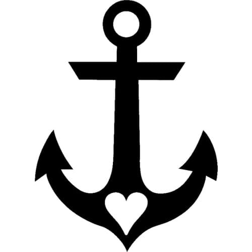 10.9cm*15cm Anchor Heart Vinyl Creative Car Sticker Motorcycle