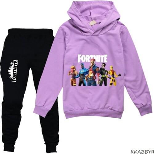 Children Clothing Sets Cartoon FORTNITE Print Baby Boys Girl Sport Suits Hoodies Top+Pants 2pcs Sets