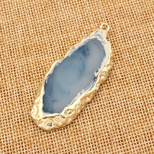 2pcs Exaggerated Resin Stone Charms Long Eardrops For Women Jewelry Findings Oval DIY Earring Necklace Pendant Making Accessory