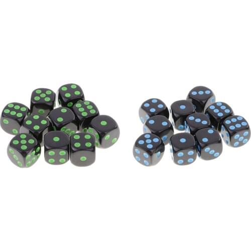 20x Opaque 16mm Six Sided Spot Dice D6 for Dungeons & Dragons D&D dnd Accs