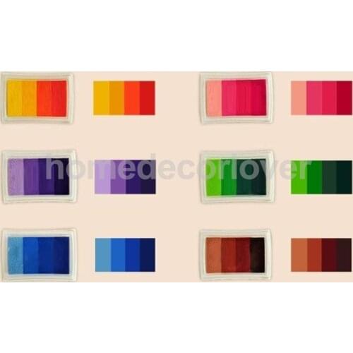 4 Shade Colors Ink Pad Fingerprint Korea Stationery DIY Craft Embossing Colorful