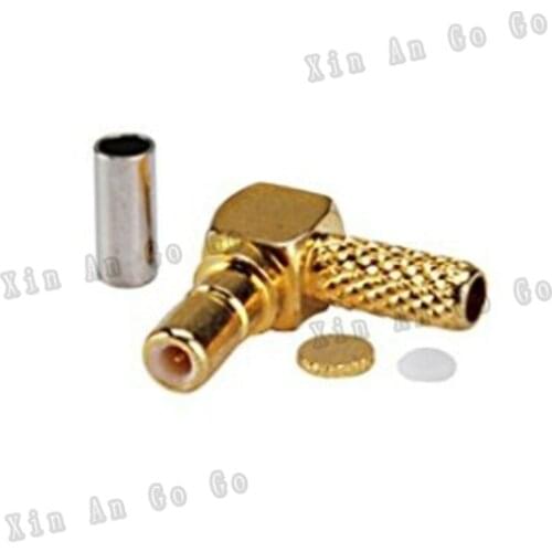 5pcs RF connector SSMB male Right Angle Crimp connector for LMR100 RG316 RG174 cable fast ship