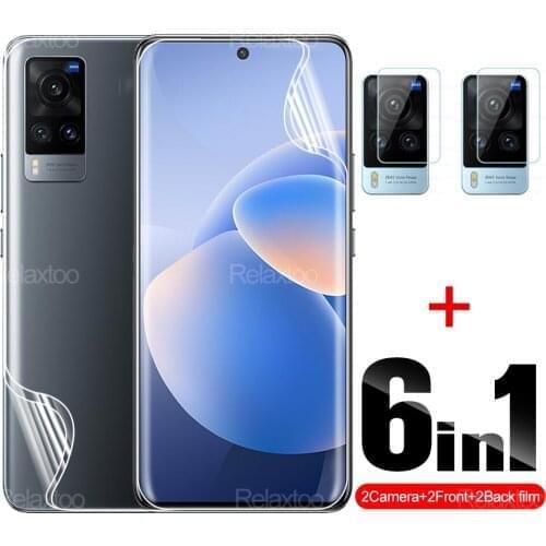 6 in 1 Hydrogel Front+Back Film For Vivo X60 Pro On VIVO X 60 60Pro Safety Protective Phone Screen Full Cover Film Camera Glass