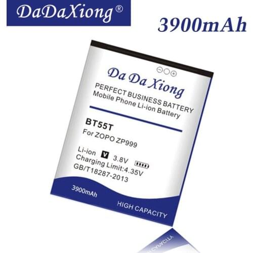 Da Da Xiong 3900mAh BT55T BT55S Battery for ZOPO 999 998 9530 9520 3X ZP998 ZP999 ZP3X ZP9520 ZP9530 Cell Phone Battery