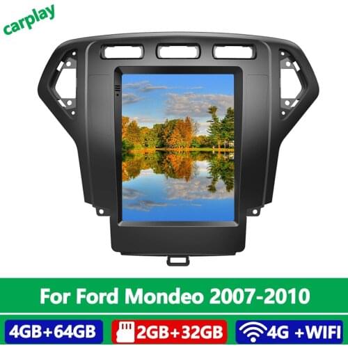 Android10 Multimedia Tesla Vertical Screen Navigation For Ford Mondeo 2007-2010 Car GPS Radio Navi BT Stereo 2 DIN No DVD Player