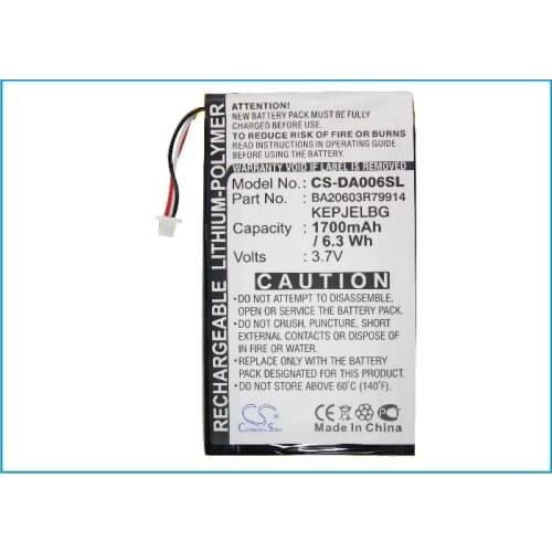 Cameron sino for CREATIVE Zen Vision M Zen Vision M Video BA20603R79914 DVP-HD0003 battery